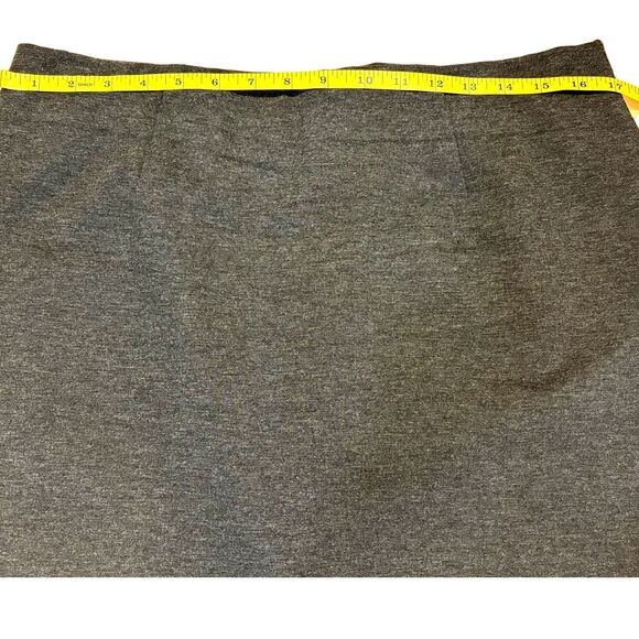 J.Jill Ponte Dark Gray Pull On Stretch Pencil Skirt Office Career Size Medium - Picture 8 of 9